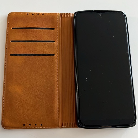 Sony Xperia XA1 Wallet Case, card holder, magnetic close, brown, camel brown - Picture 3 of 13